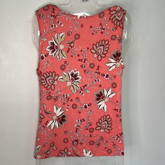 NEW The Loft Outlet Low V Neck Sleeveless Front Knot Shirt Size Small - Picture 6 of 6